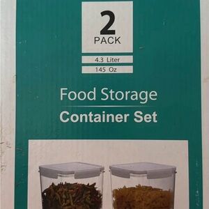 Airtight Food Storage Container Set - 2 Pack, Clear